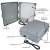 Altelix 17x14x6 Polycarbonate + ABS Indoor / Outdoor RF Transparent Enclosure with PVC Non-Metallic Equipment Mounting Plate, 120 VAC Outlets & Power Cord