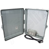 Altelix 17x14x6 Polycarbonate + ABS Indoor / Outdoor RF Transparent Enclosure with PVC Non-Metallic Equipment Mounting Plate, 120 VAC Outlets & Power Cord