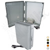 Altelix 17x14x6 Polycarbonate + ABS Indoor / Outdoor RF Transparent Enclosure with PVC Non-Metallic Equipment Mounting Plate, 120 VAC Outlets & Power Cord
