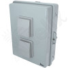 Altelix 17x14x6 Polycarbonate + ABS Vented Indoor / Outdoor RF Transparent Enclosure with PVC Non-Metallic Equipment Mounting Plate, Cooling Fan, 120 VAC Outlets & Power Cord