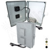 Altelix 17x14x6 Polycarbonate + ABS Vented Indoor / Outdoor RF Transparent Enclosure with PVC Non-Metallic Equipment Mounting Plate, 85°F Turn-On Cooling Fan, 120 VAC Outlets & Power Cord