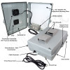 Altelix 17x14x6 Polycarbonate + ABS Vented Indoor / Outdoor RF Transparent Enclosure with PVC Non-Metallic Equipment Mounting Plate, 85°F Turn-On Cooling Fan, 120 VAC Outlets & Power Cord