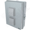Altelix 17x14x6 Polycarbonate + ABS Vented Weatherproof RF Transparent Enclosure with PVC Non-Metallic Equipment Mounting Plate, 120 VAC Outlets, Power Cord & Cooling Fan with Digital Temperature Controller
