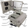 Altelix 14x12x8 Fiberglass Weatherproof Vented NEMA Enclosure with 120 VAC Outlets, Power Cord & Cooling Fan with Digital Temperature Controller