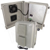 Altelix 14x12x8 Fiberglass Weatherproof Vented NEMA Enclosure with 120 VAC Outlets, Power Cord & Cooling Fan with Digital Temperature Controller