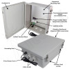 Altelix 14x12x6 Fiberglass Weatherproof Heated NEMA Enclosure with 120 VAC Outlets, Power Cord & 200W Heater with Digital Temperature Controller