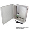 Altelix 14x12x6 Fiberglass Weatherproof Heated NEMA Enclosure with 120 VAC Outlets, Power Cord & 200W Heater with Digital Temperature Controller