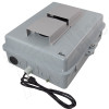 Altelix 14x11x5 Polycarbonate + ABS Vented Indoor / Outdoor RF Transparent Enclosure with PVC Non-Metallic Equipment Mounting Plate, 120 VAC Outlets & Power Cord