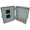 Altelix 14x11x5 PC + ABS Vented Weatherproof Utility Box NEMA Enclosure with Pole Mount Kit