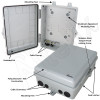 Altelix 12x9x5 IP66 NEMA 4X PC+ABS Weatherproof Utility Box with Hinged Door and Aluminum Mounting Plate