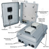 Altelix 12x9x5 PC+ABS Weatherproof Vented Utility Box NEMA Enclosure with Hinged Door and Aluminum Mounting Plate