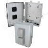 Altelix 12x9x5 PC+ABS Weatherproof Vented Utility Box NEMA Enclosure with Hinged Door and Aluminum Mounting Plate