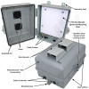 Altelix 12x9x7 Vented PC+ABS Indoor / Outdoor RF Transparent WiFi Access Point Enclosure with PVC Non-Metallic Equipment Mounting Plate