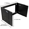 Altelix Threaded 19" 6U Adjustable Depth 9.5" to 15.5" Open Frame Wall Mount Equipment Rack - 75 lbs Capacity