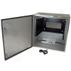Altelix 24x24x16 120VAC 20A Stainless Steel NEMA 4X Enclosure for UPS Power Systems with 19" Wide 6U Rack, 20A Power Outlets and Power Cord