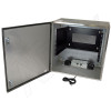 Altelix 24x24x16 120VAC 20A Stainless Steel NEMA Enclosure for UPS Power Systems with 19" Wide 6U Rack, Dual Cooling Fans, 20A Power Outlets & Power Cord