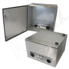 Altelix 24x24x16 Stainless Steel Weatherproof NEMA Enclosure with Dual 12 VDC Cooling Fans