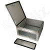 Altelix 16x16x8 Stainless Steel NEMA 4x / IP66 Weatherproof Equipment Enclosure with Blank Steel Equipment Mounting Plate