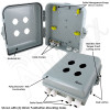 Altelix 10x9x4 IP66 NEMA 4X PC+ABS Weatherproof Pushbutton Enclosure
