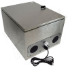 Altelix 20x16x12 Vented Stainless Steel Weatherproof NEMA Enclosure with 120 VAC Outlets and Power Cord