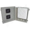 Altelix 14x12x8 Vented Fiberglass Outdoor RF Transparent WiFi NEMA Enclosure with No-Drill PVC Equipment Mounting Plate