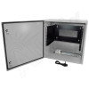 Altelix 24x24x16 19" Wide 6U Rack NEMA 4X Steel Weatherproof Enclosure with Single Duplex 120 VAC Outlet and Power Cord