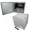 Altelix 24x24x24 19" Wide 6U Rack NEMA 4X Steel Weatherproof Enclosure with Single Duplex 120 VAC Outlet and Power Cord