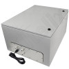 Altelix 28x24x16 19" Wide 6U Rack NEMA 4X Steel Weatherproof Enclosure with Single Duplex 120 VAC Outlets and Power Cord