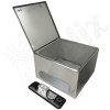 Altelix 24x24x16 Stainless Steel Weatherproof NEMA Enclosure with Dual Cooling Fans, Single Duplex 120 VAC Outlet and Power Cord