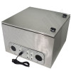 Altelix 24x24x16 Stainless Steel Weatherproof NEMA Enclosure with Single Duplex 120 VAC Outlet, Power Cord & 85°F Turn-On Cooling Fans