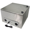 Altelix 24x24x16 19" Wide 6U Rack Stainless Steel Weatherproof NEMA Enclosure with Single Duplex 120 VAC Outlet, Power Cord & 85°F Turn-On Cooling Fans