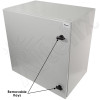 Altelix 24x24x16 Steel Weatherproof NEMA Enclosure with Single Duplex 120 VAC Outlet, Power Cord & 85°F Turn-On Cooling Fans