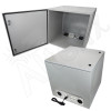 Altelix 24x24x24 Steel Weatherproof NEMA Enclosure with Dual Cooling Fans, Single 120 VAC Duplex Outlet and Power Cord