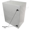 Altelix 28x24x16 Steel Weatherproof NEMA Enclosure with Dual Cooling Fans, Single 120 VAC Duplex Outlet and Power Cord