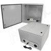 Altelix 24x24x16 Vented Steel Weatherproof NEMA Enclosure with Single 120 VAC Duplex Outlet and Power Cord