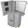 Altelix 14x12x10 Fiberglass Vented Weatherproof NEMA Enclosure with Aluminum Mounting Plate and 120 VAC Outlets