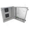 Altelix 14x12x10 Fiberglass Vented Weatherproof NEMA Enclosure with Aluminum Mounting Plate and 120 VAC Outlets