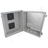 Altelix 14x12x10 Vented Fiberglass Weatherproof NEMA Enclosure with Aluminum Mounting Plate and Universal 100-240 VAC Outlets