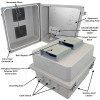 Altelix 14x12x10 Vented Fiberglass Weatherproof NEMA Enclosure with Aluminum Mounting Plate and Universal 100-240 VAC Outlets