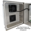 Altelix 14x12x10 Fiberglass Vented Weatherproof NEMA Enclosure with Cooling Fan and 120 VAC Outlets