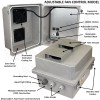 Altelix 14x12x10 Fiberglass Vented Weatherproof NEMA Enclosure with Cooling Fan and 120 VAC Outlets