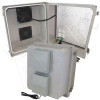 Altelix 14x12x10 Fiberglass Vented Weatherproof NEMA Enclosure with Cooling Fan, 120 VAC Outlets & Power Cord