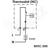 -32°F to  140°F Adjustable DIN Rail Mountable Mechanical Thermostat - Normally Closed