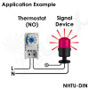 -32°F to  140°F Adjustable DIN Rail Mountable Mechanical Thermostat - Normally Open