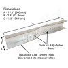 Heavy Duty Galvanized Steel Pole Mount Kit for Altelix NF162012, NFC242009 & NS242012 Series NEMA Enclosures