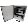 Altelix 32x28x16 Steel Weatherproof NEMA Enclosure with Heavy Duty 19" Wide 8U Rack Frame, Dual Cooling Fans, 120 VAC Outlets and Power Cord