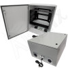 Altelix 32x24x16 120VAC 20A Steel NEMA Enclosure for UPS Power Systems with Heavy Duty 19" Wide 8U Rack Frame, Dual Cooling Fans, 20A Power Outlets & Power Cord