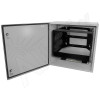 Altelix 24x24x16 Vented Steel Weatherproof NEMA Enclosure with Heavy Duty 19" Wide Adjustable 8U Rack Frame