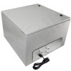 Altelix 24x24x16 NEMA 4X Steel Weatherproof Enclosure with Heavy Duty 19" Wide Adjustable 8U Rack Frame, Single 120 VAC Duplex Outlet and Power Cord