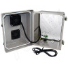 Altelix 10x8x8 Vented Fan Cooled Fiberglass Weatherproof NEMA Enclosure with 120VAC Outlets and Power Cord